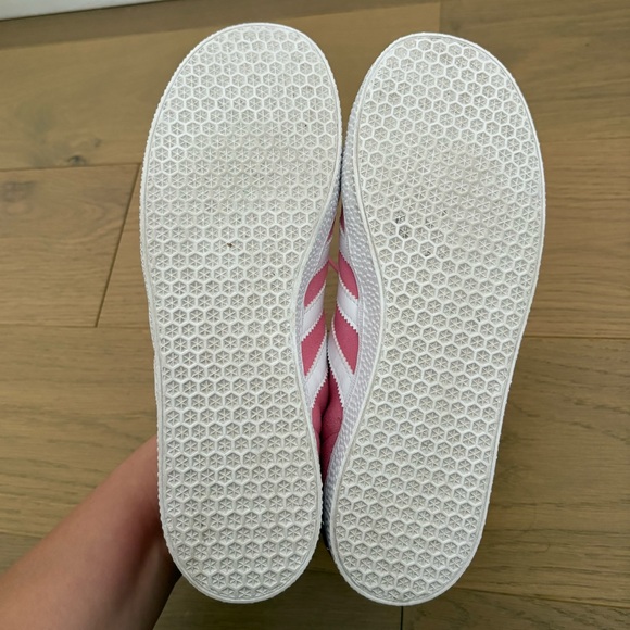 Adidas Gazelles Pink and White Ortholite Sneakers - Picture 3 of 4